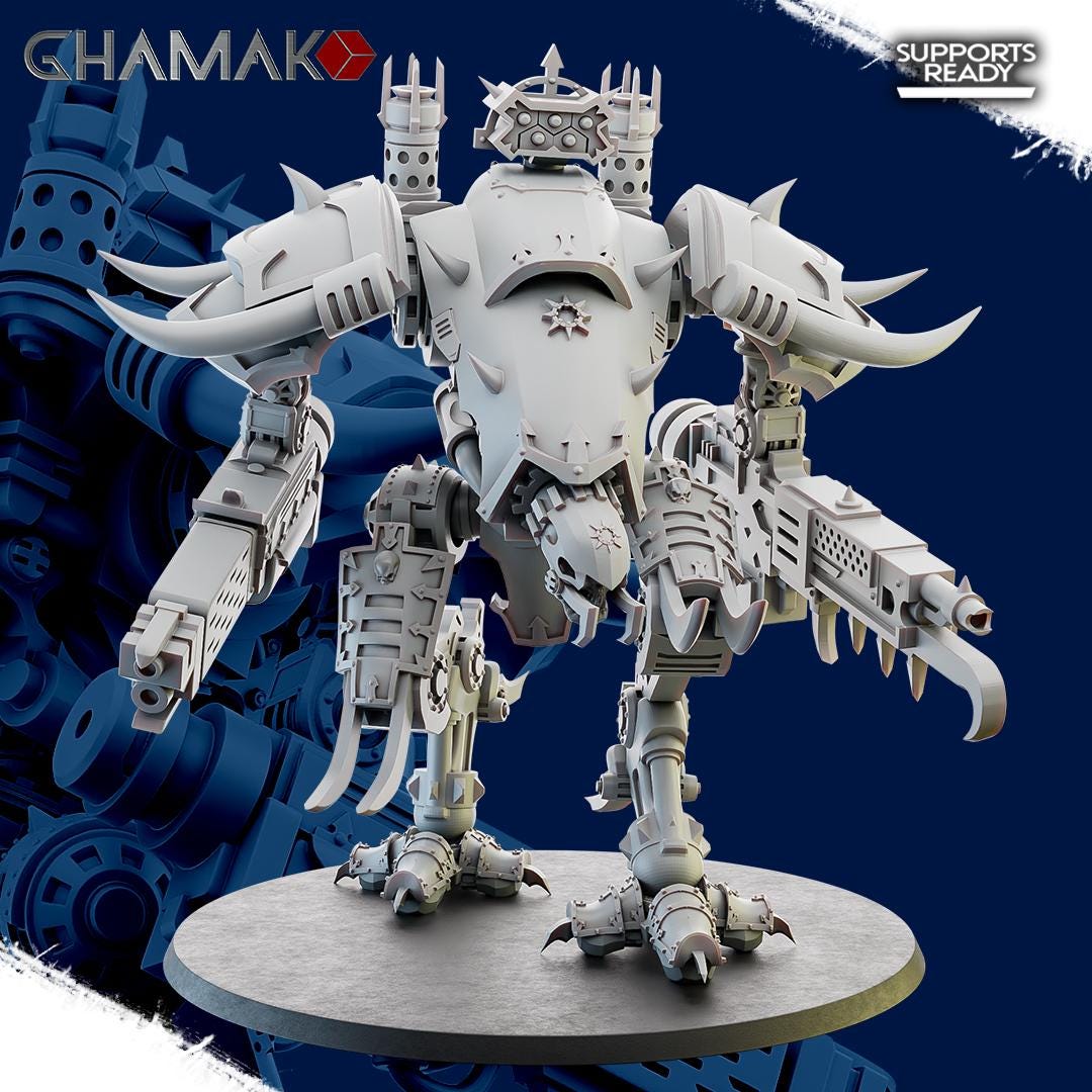 Corrupted Knight | Ghamak | 3d Printed Tabletop Wargames Model