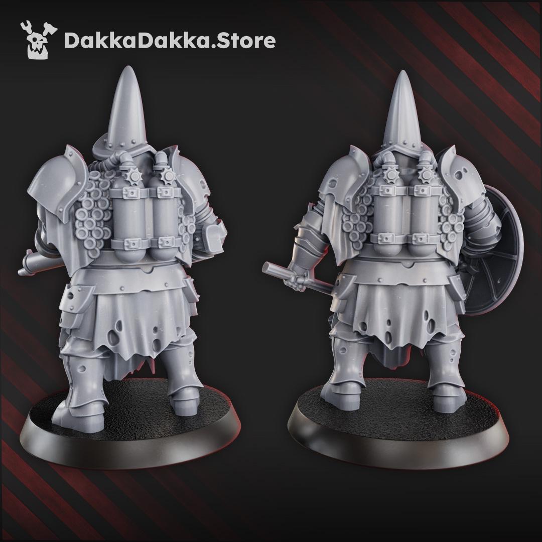 Verdugo Inquisitorial Shield and Machinegun - Torquemada’s Inquisition Heavy Infantry 3 Model Set | DakkaDakka