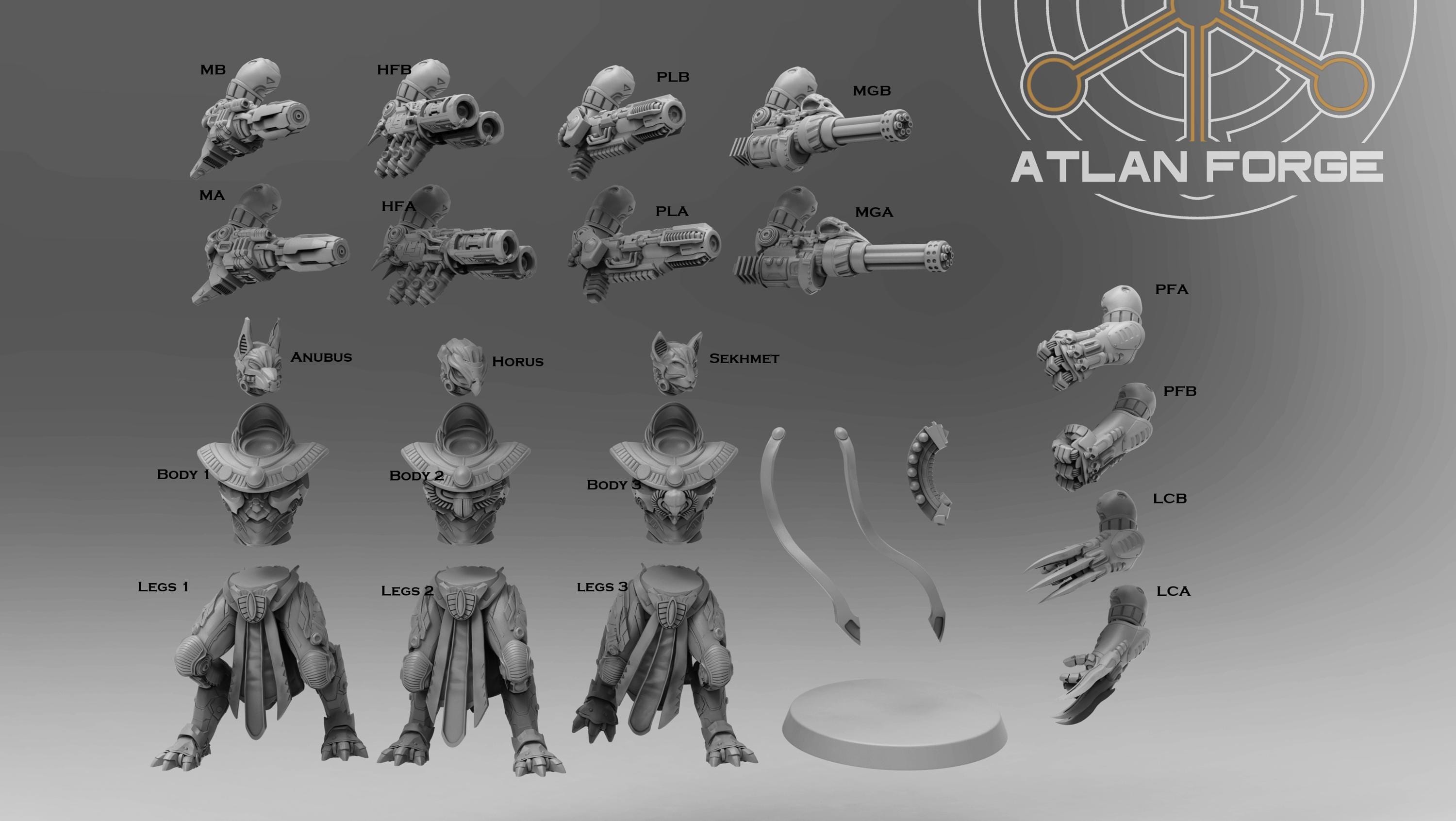 Aegyptian Sentinels (set of 3) | Atlan Forge