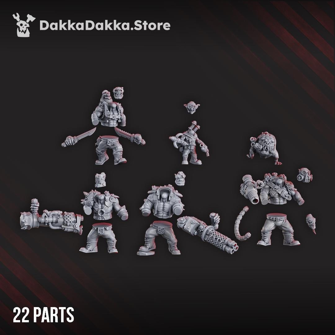 Blak Orks Mob COMPLETE SET COMMANDOS | DakkaDakka