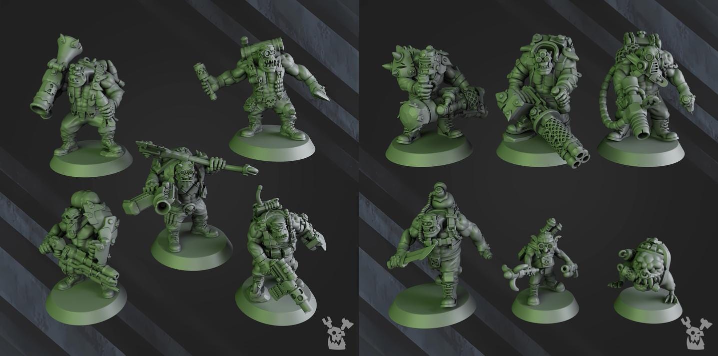 Blak Orks Mob COMPLETE SET COMMANDOS | DakkaDakka