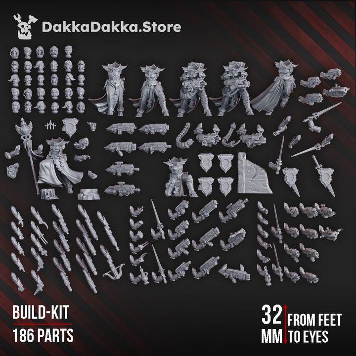 Maidens of Vengence Squad (x10) Preassembled and Build Kit | DakkaDakka