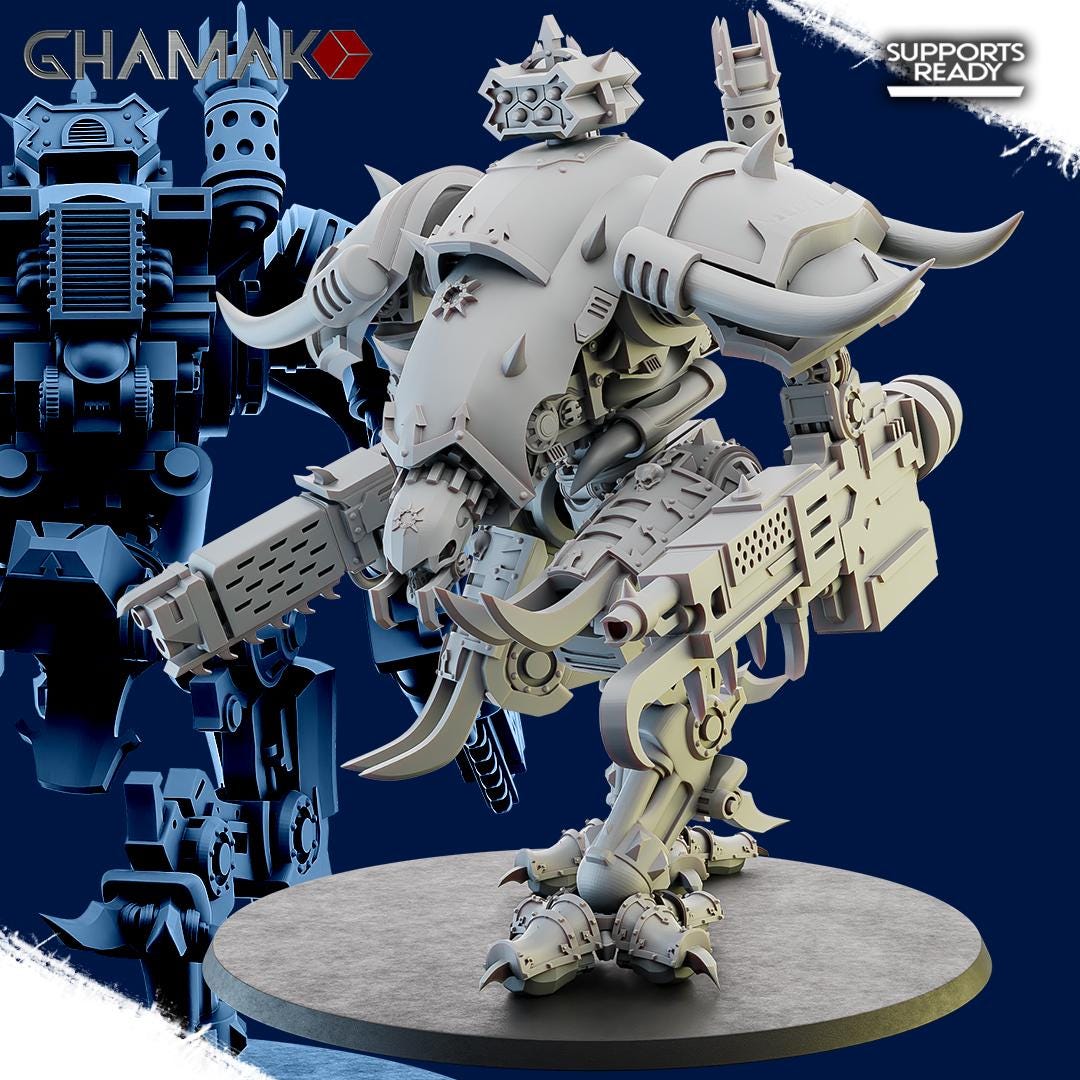 Corrupted Knight | Ghamak | 3d Printed Tabletop Wargames Model