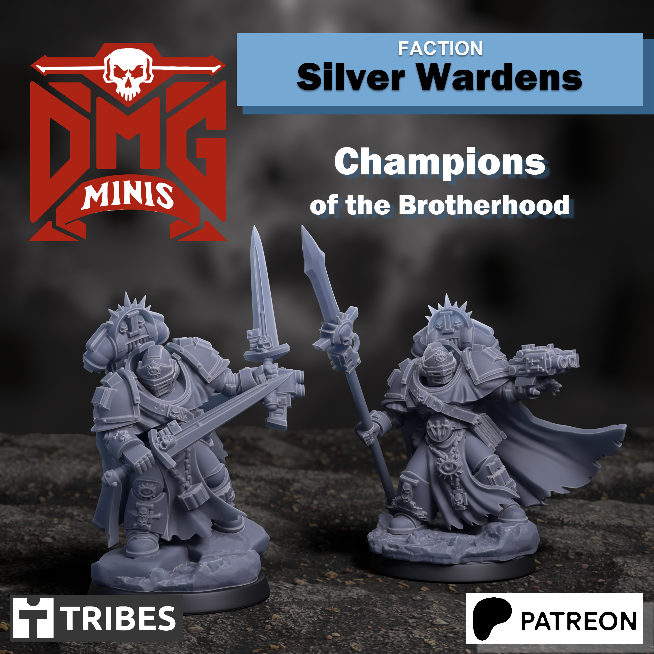 Silver Wardens Champion of the Brothers UPDATED | DMG Minis