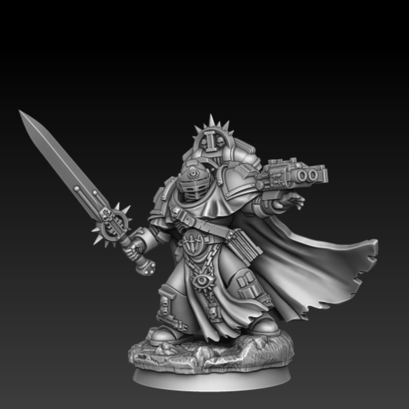 Silver Wardens Champion of the Brothers UPDATED | DMG Minis