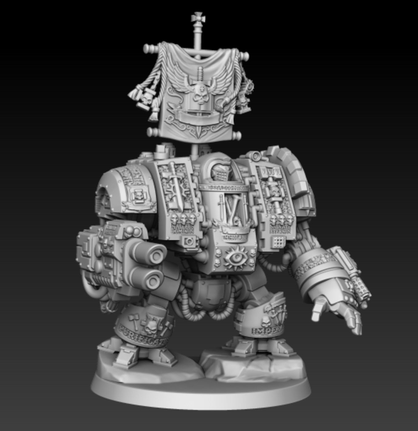 Silver Wardens Venerated Box Walker 60mm Scale | DMG Minis