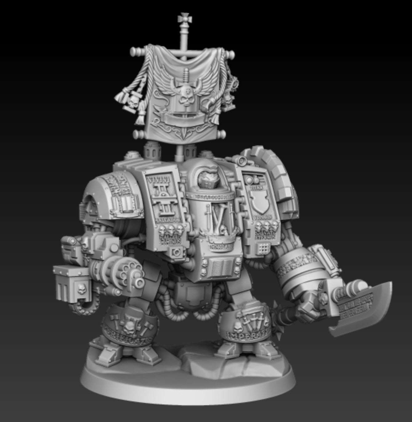 Silver Wardens Venerated Box Walker 60mm Scale | DMG Minis