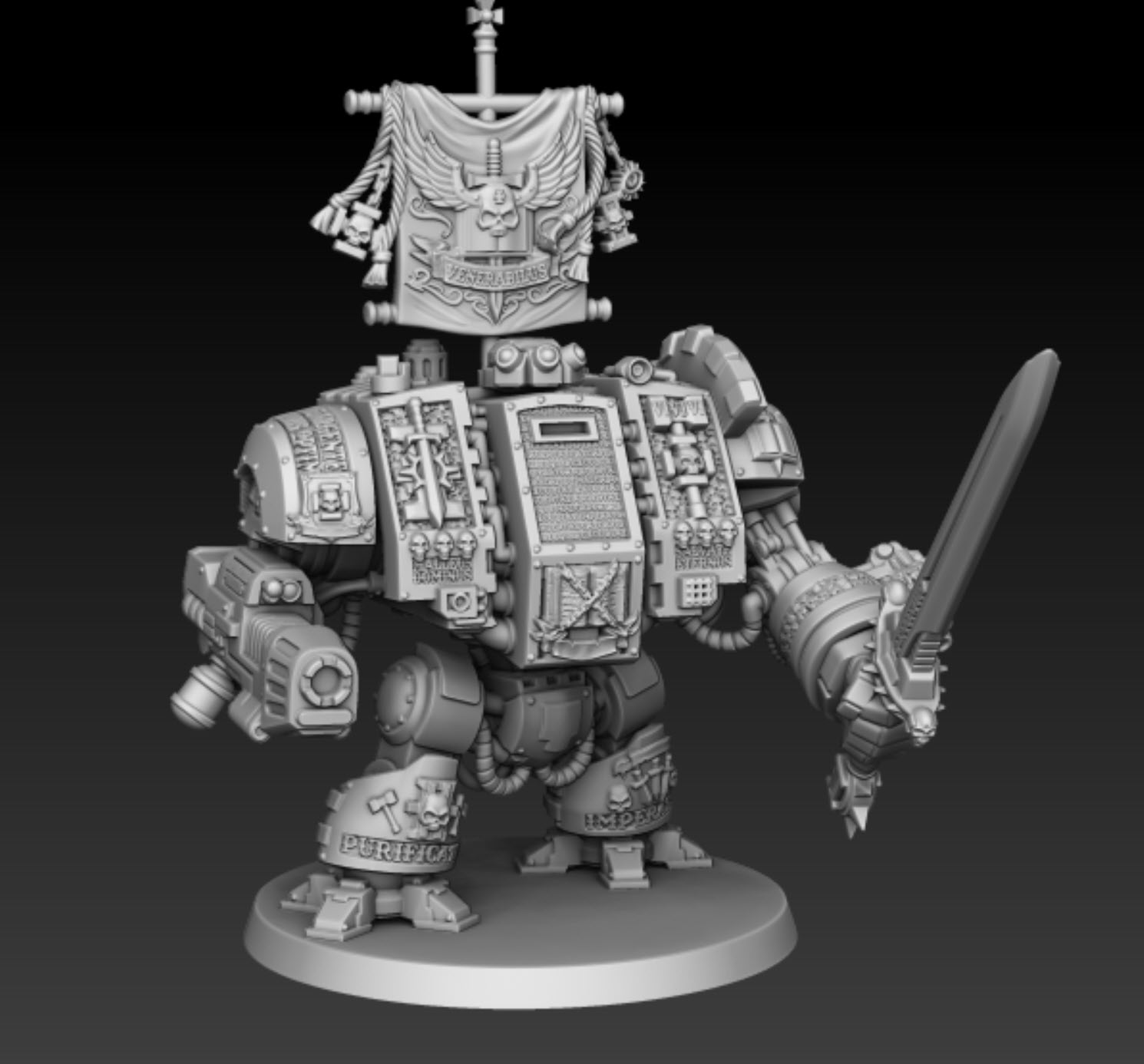 Silver Wardens Venerated Box Walker 60mm Scale | DMG Minis