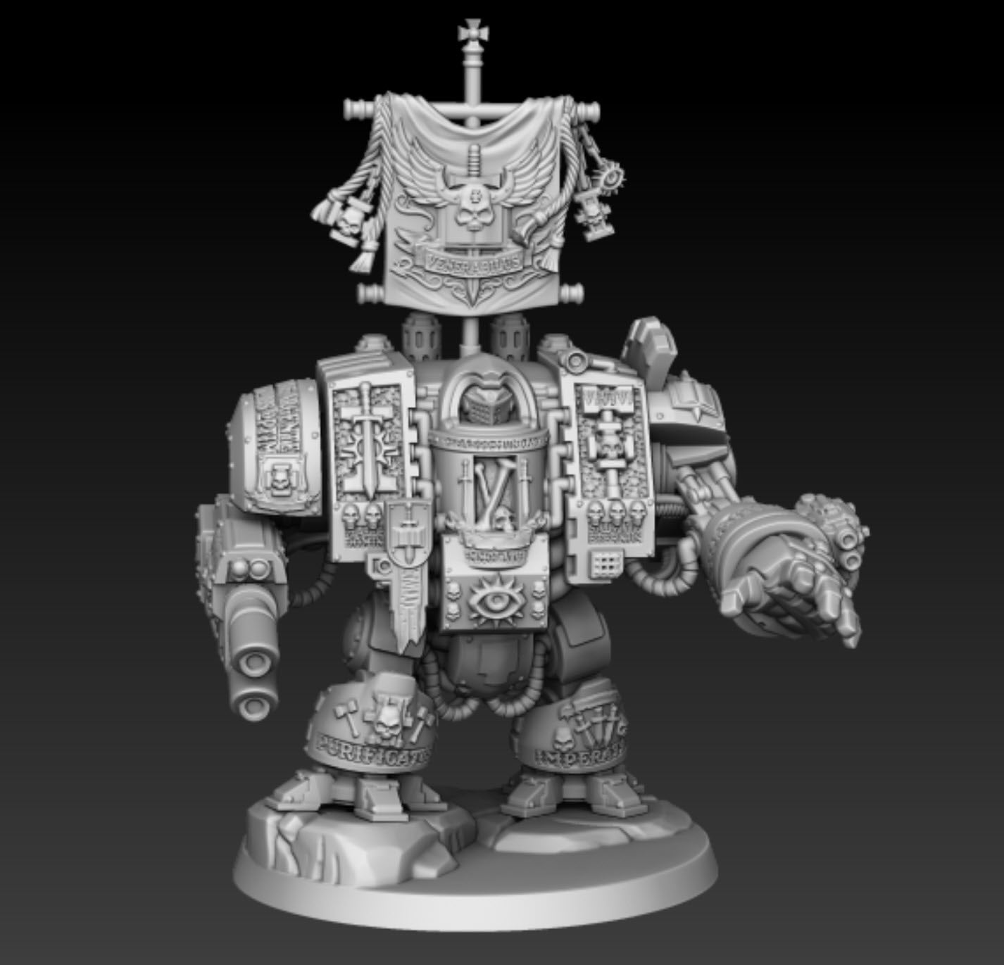 Silver Wardens Venerated Box Walker 60mm Scale | DMG Minis