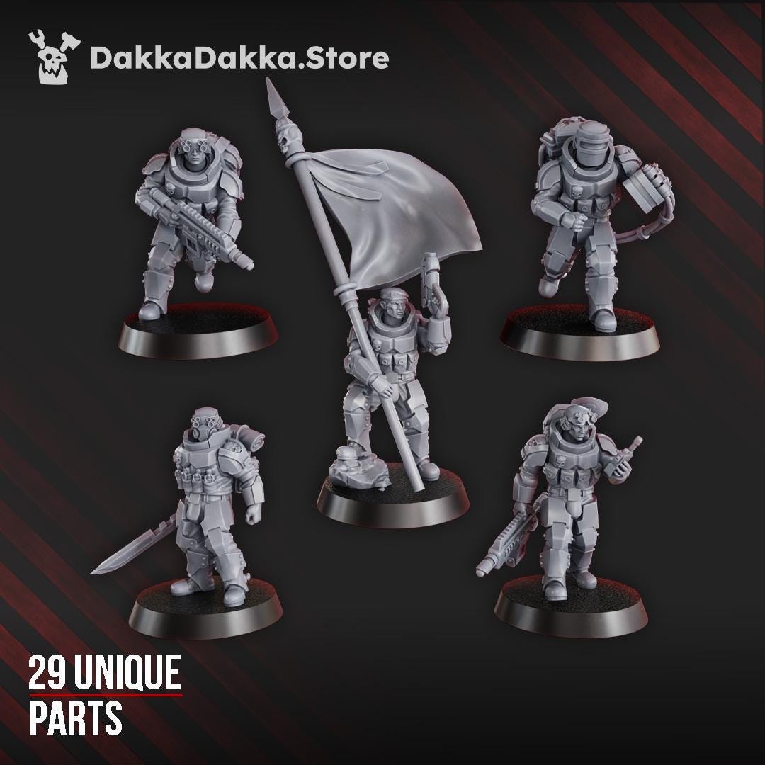 The Phaeton Lead Squad (build kit) | DakkaDakkaStore Resin Proxies for Table Top Wargaming