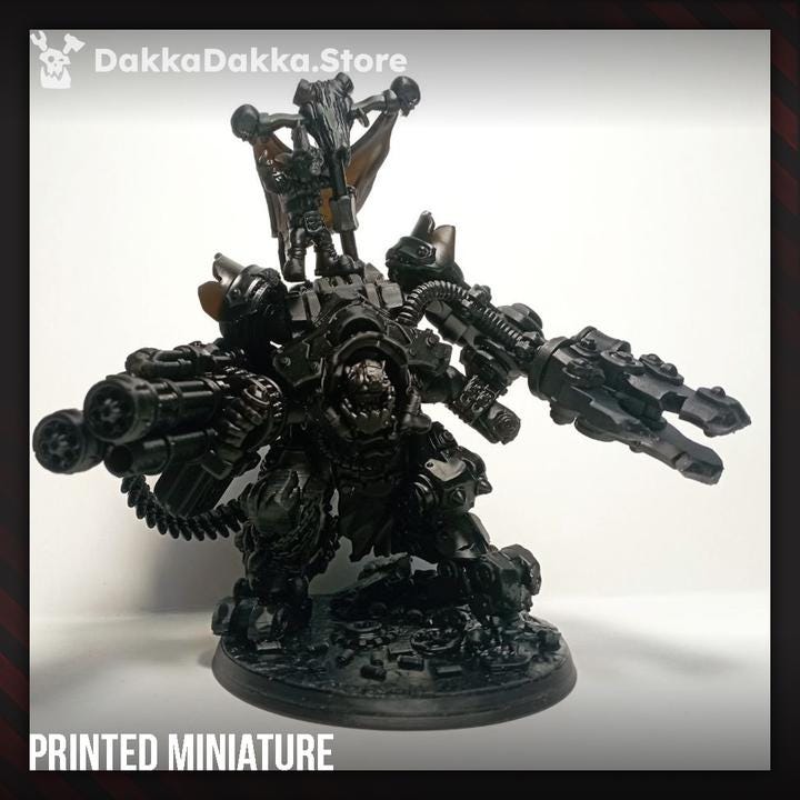 Gharghkool 'Da Big Wrecka | DakkaDakka | 3d Printed Tabletop Wargames Proxy Model for Grimdark Future Orc Marauders Ultra Boss Veteran