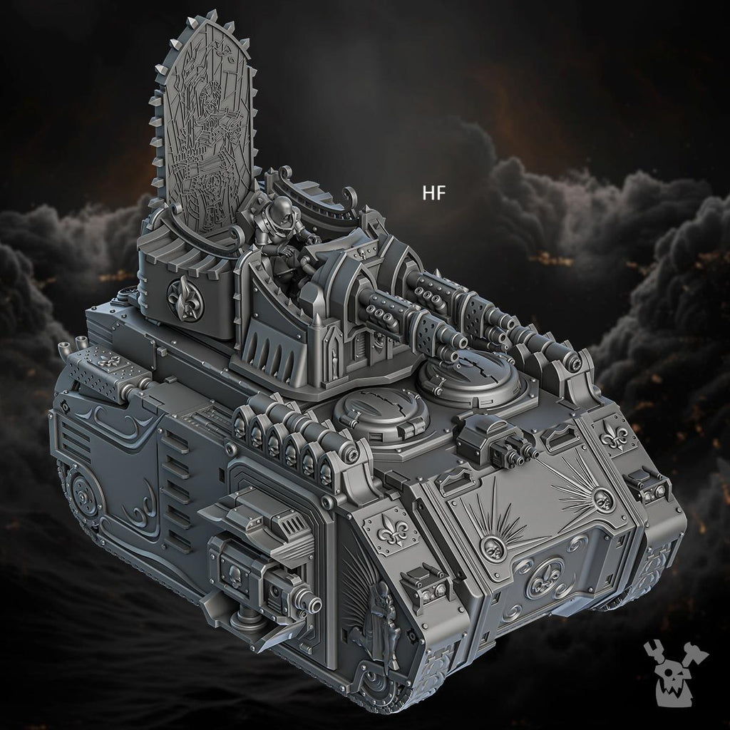 Order of Repentance Flame Tank | DakkaDakka | 3d Printed Blessed Sisters Infernal APC Proxy