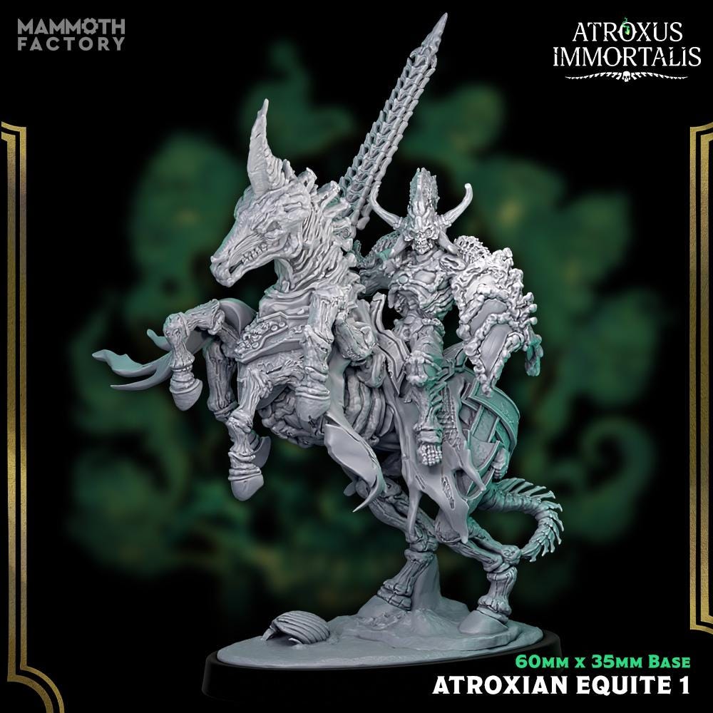 Atroxian Equites | Mammoth Factory | Atroxus Immortalis | DND 5e | One Page Rules | TTPRG | Wargames | Monsters