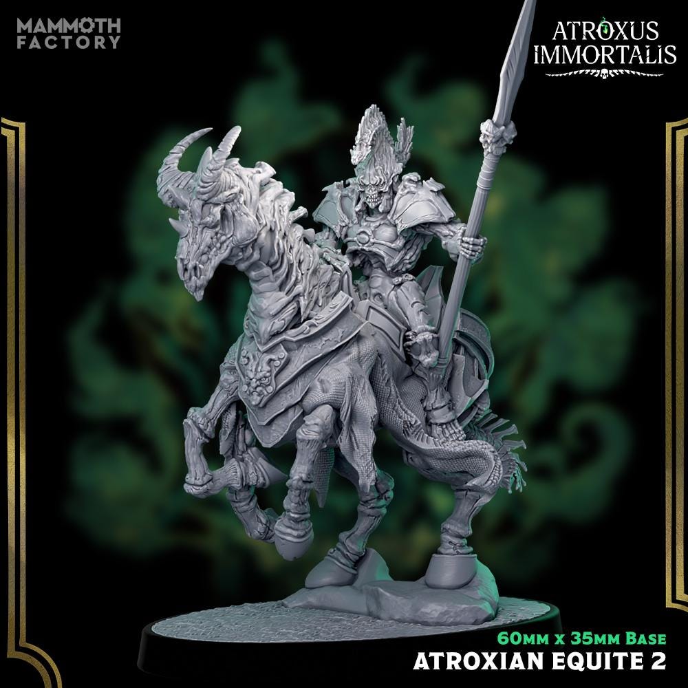 Atroxian Equites | Mammoth Factory | Atroxus Immortalis | DND 5e | One Page Rules | TTPRG | Wargames | Monsters