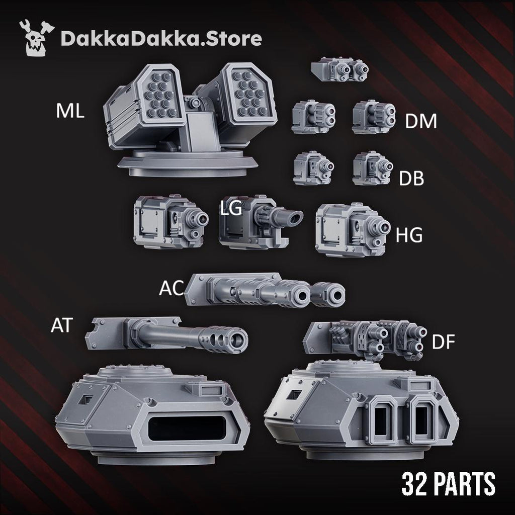 Space Knights APC | DakkaDakka | 3 Printed Tabletop Wargames Proxy Model for Grimdark Future Brothers Battle Tank APC