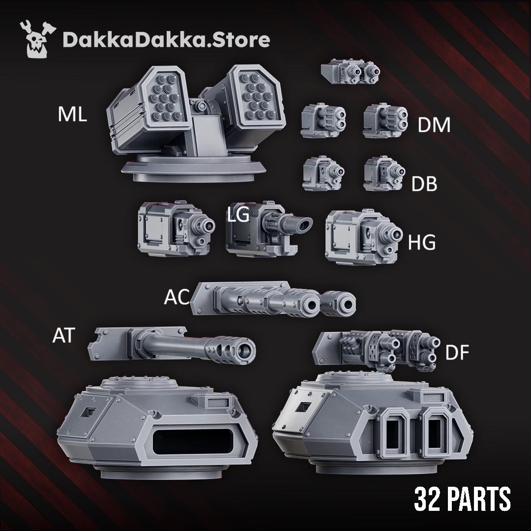 Space Knights APC | DakkaDakka | 3 Printed Tabletop Wargames Proxy Model for Grimdark Future Brothers Battle Tank APC