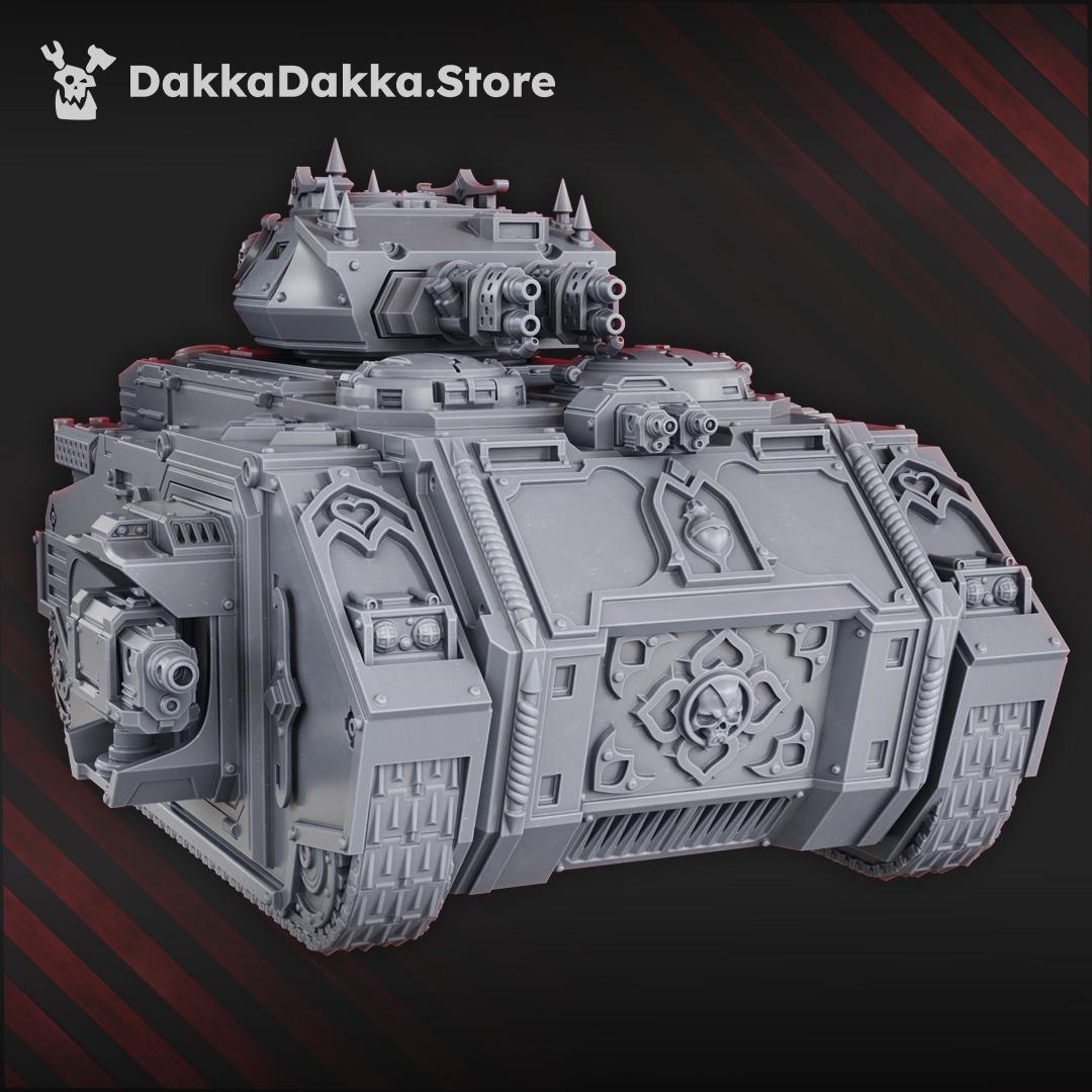 Ordine Vendetta Organ Tank, Flame Tank | DakkaDakka | 3D Printed Tabletop Wargame Model Blessed Sisters