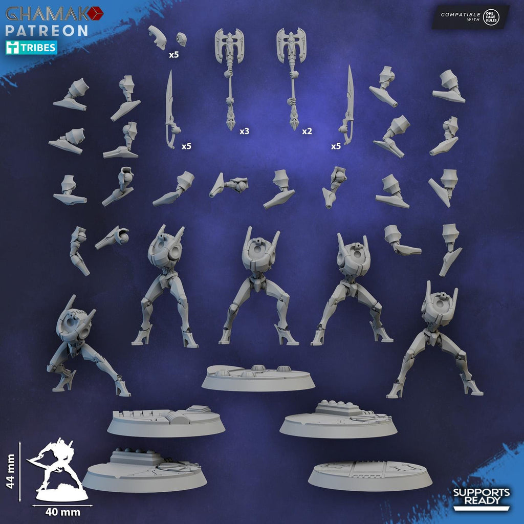 Shard Wardens with Blades | Ghamak | 3d Printed Tabletop Wargames Miniatures