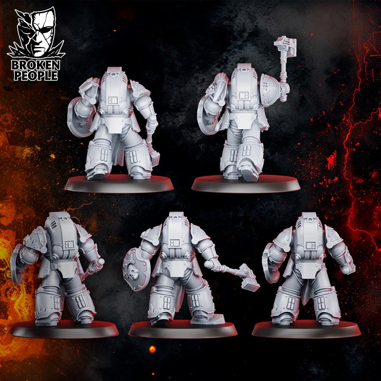 MagmaForged Squad | 3d Printed Tabletop Wargames Miniautres