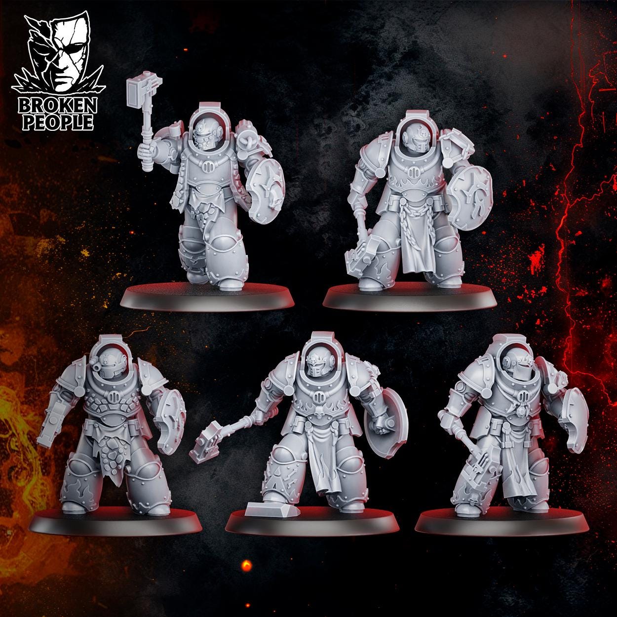 MagmaForged Squad | 3d Printed Tabletop Wargames Miniautres