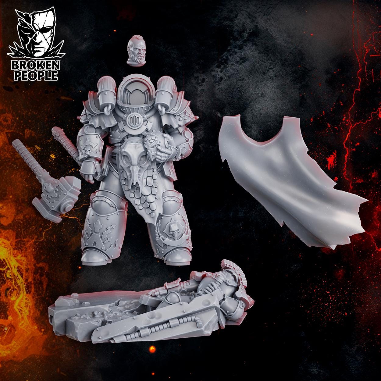 Gefest Forge Father | Broken People | 3d Printed Tabletop Wargames Miniature