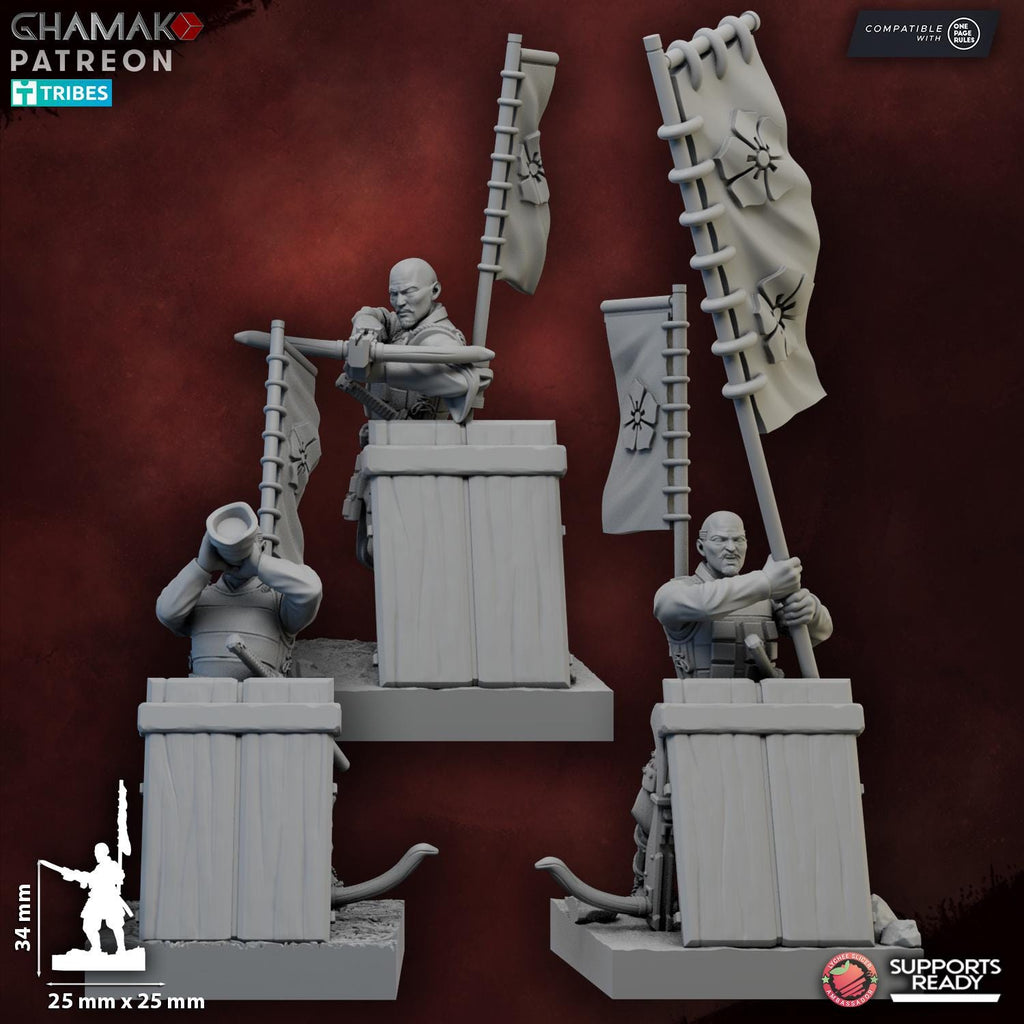 Crossbow Ashigaru | Ghamak | 3d Printed Fantasy Miniatures for Tabletop Wargames