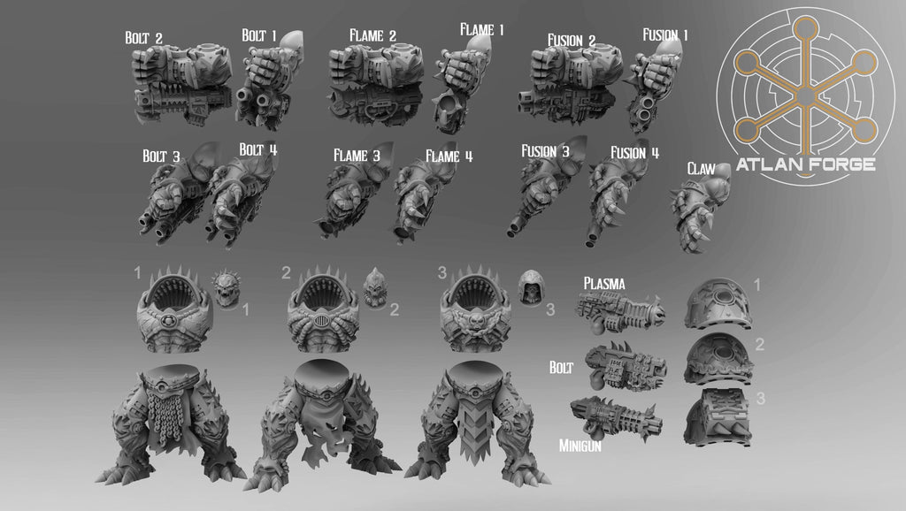 Hades Warbrutes | Atlan Forge | 3d Printed Tabletop Wargames Miniature