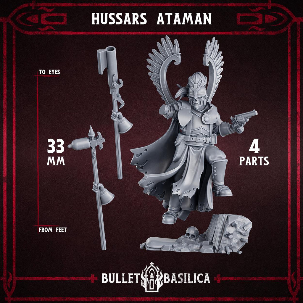 Hussars Ataman | Bullet Basilica | 3d Printed Tabletop Trench War Miniature