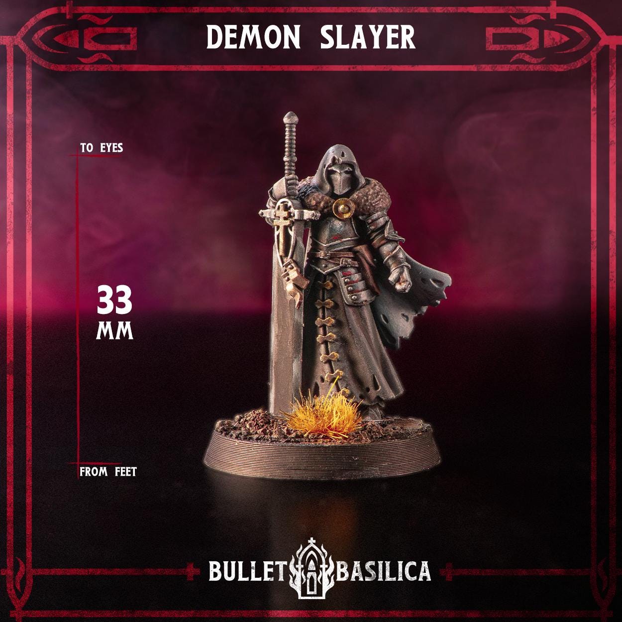 Demon Slayer, Crimson Hussars | Bullet Basilica | 3d Printed Tabletop Trench War Miniature