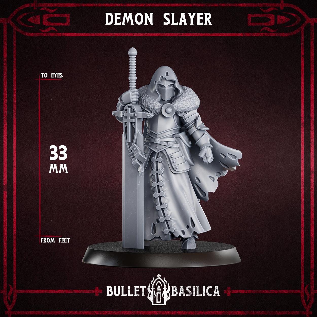 Demon Slayer, Crimson Hussars | Bullet Basilica | 3d Printed Tabletop Trench War Miniature