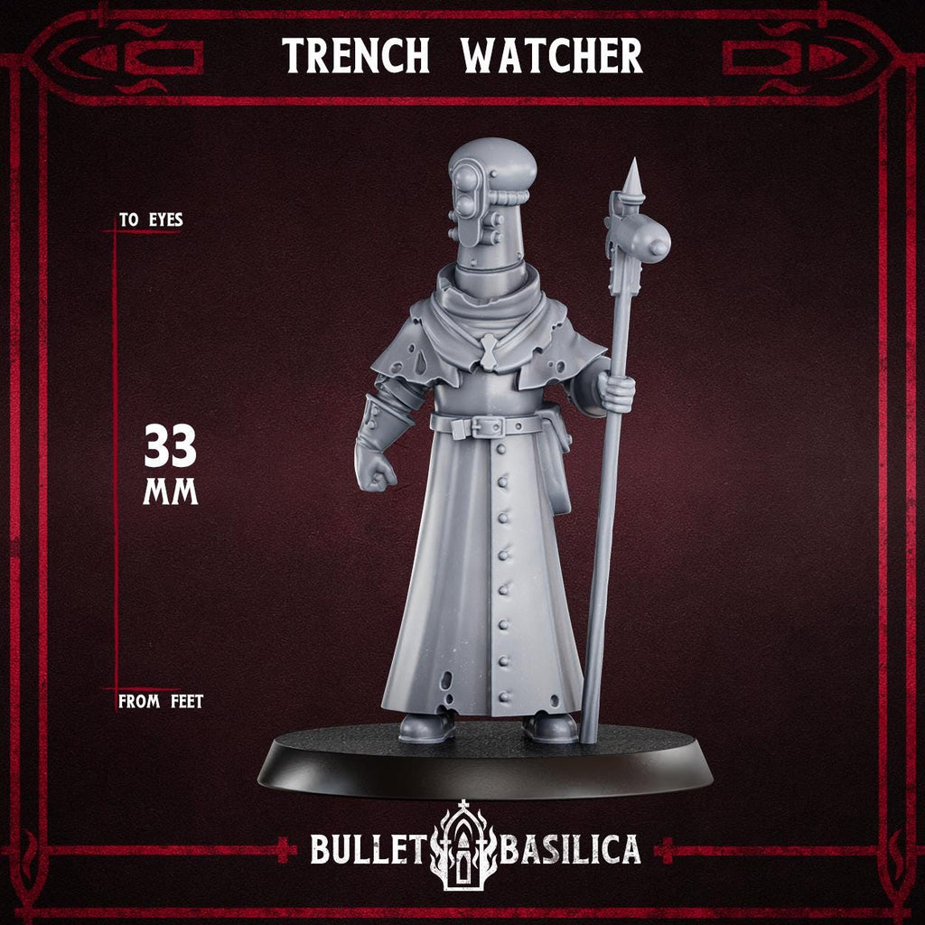 Trench Watcher, Crimson Hussars | Bullet Basilica | 3d Printed Tabletop Trench War Miniature