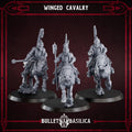 Winged Cavalry, Crimson Hussars | Bullet Basilica | 3d Printed Tabletop Trench War Miniature