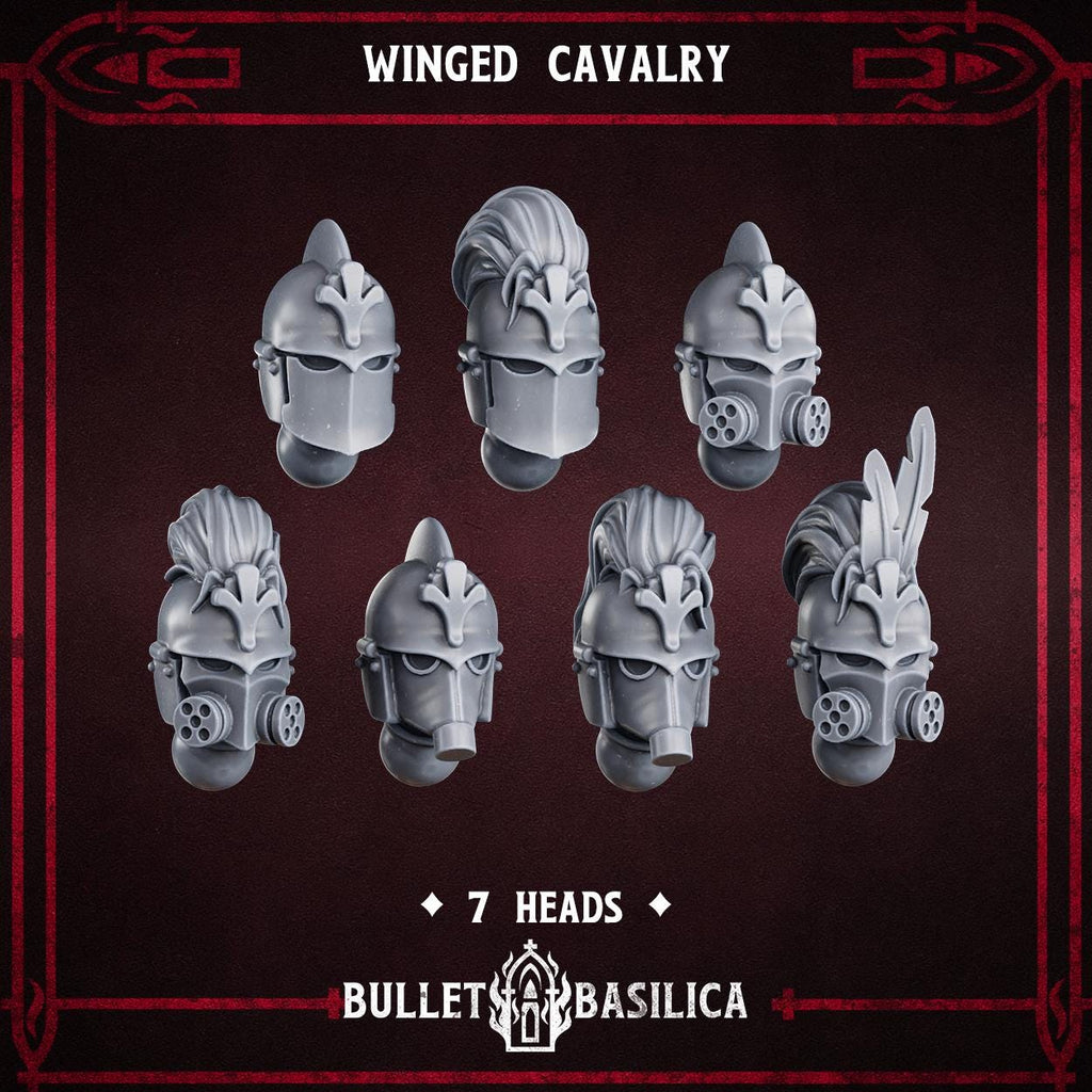 Winged Cavalry, Crimson Hussars | Bullet Basilica | 3d Printed Tabletop Trench War Miniature