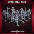 Crimson Hussars Troops | Bullet Basilica | 3d Printed Tabletop Trench War Miniatures