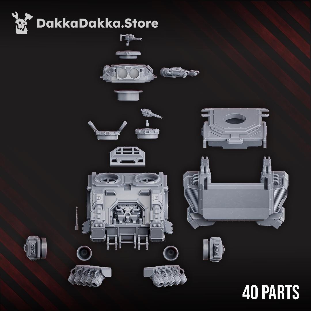 Hover APC RP-8 Rapid Pulsar | DakkaDakka | 3d Printed Wargames Models