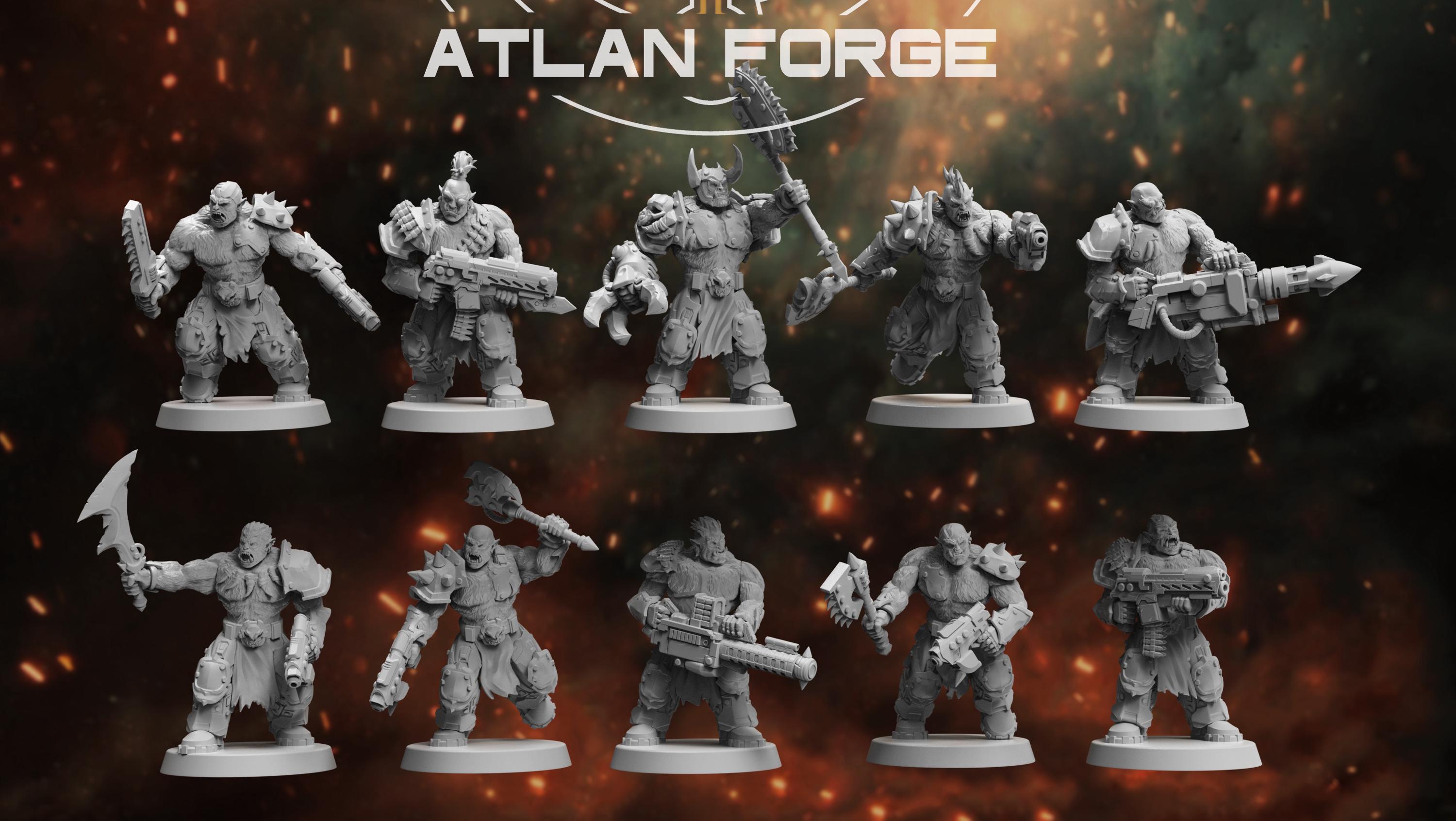 Grokk Warpack | Atlan Forge | 3d Printed Tabletop Wargames Miniatures