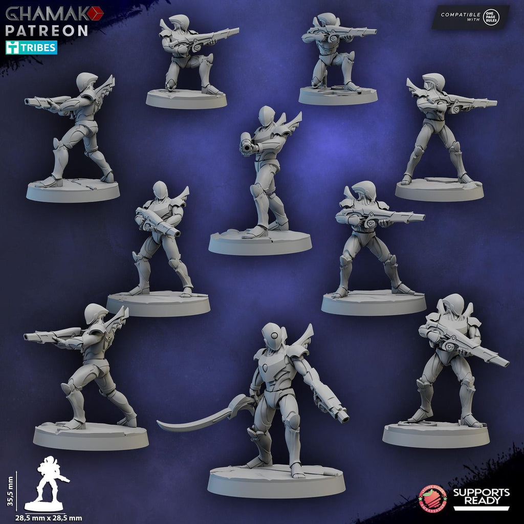 Na’Veyr Clades (The Mind-Bonded) | Ghamak | 3d Printed Tabletop Wargame Miniatures