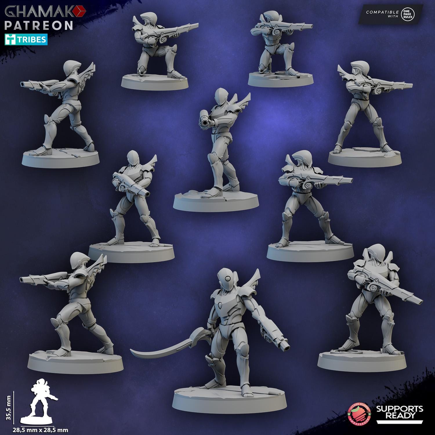 Na’Veyr Clades (The Mind-Bonded) | Ghamak | 3d Printed Tabletop Wargame Miniatures