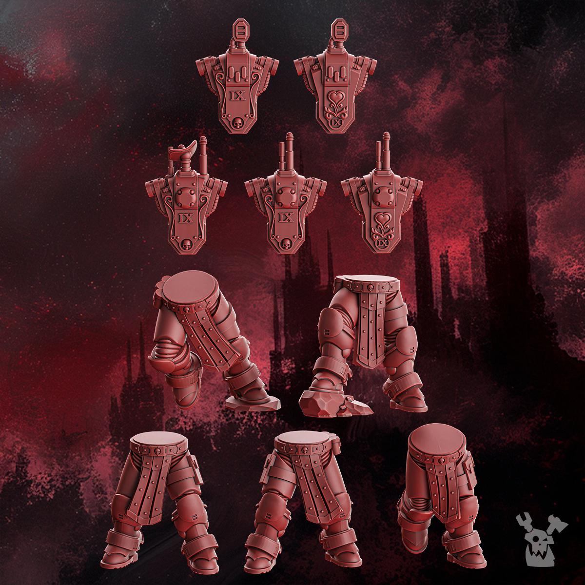 Crimson Wings Recon Squad Build Kit by DakkaDakka | 3d Printed Tabletop Wargames Miniature