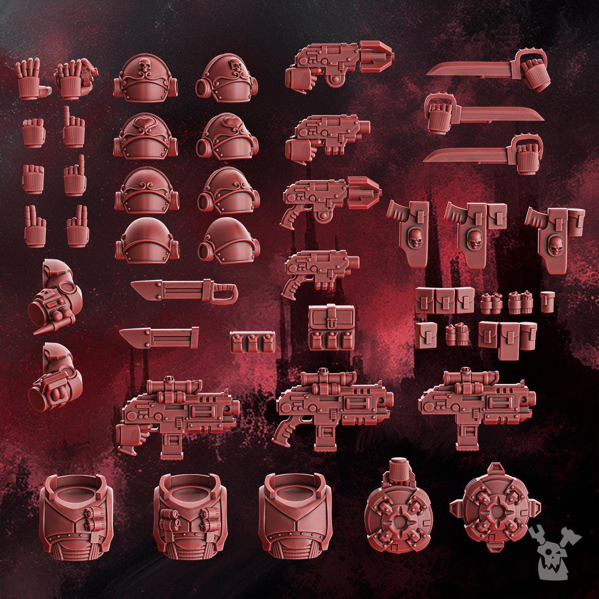 Crimson Wings Recon Squad Build Kit by DakkaDakka | 3d Printed Tabletop Wargames Miniature