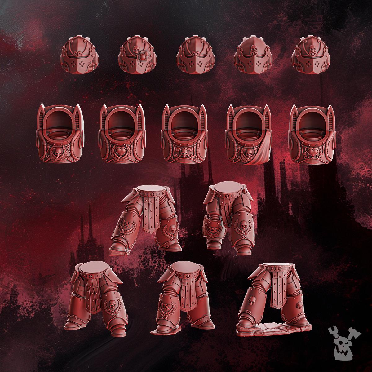 Crimson Wings Destroyers Squad Build Kit by DakkaDakka | 3d Printed Tabletop Wargames Miniature
