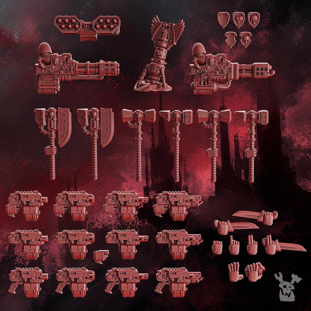 Crimson Wings Destroyers Squad Build Kit by DakkaDakka | 3d Printed Tabletop Wargames Miniature