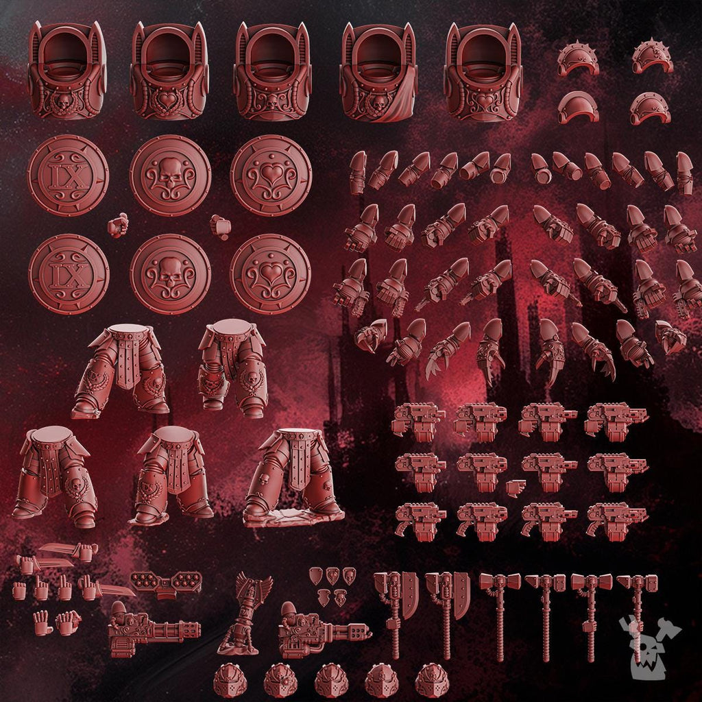 Crimson Wings Destroyers Squad Build Kit by DakkaDakka | 3d Printed Tabletop Wargames Miniature