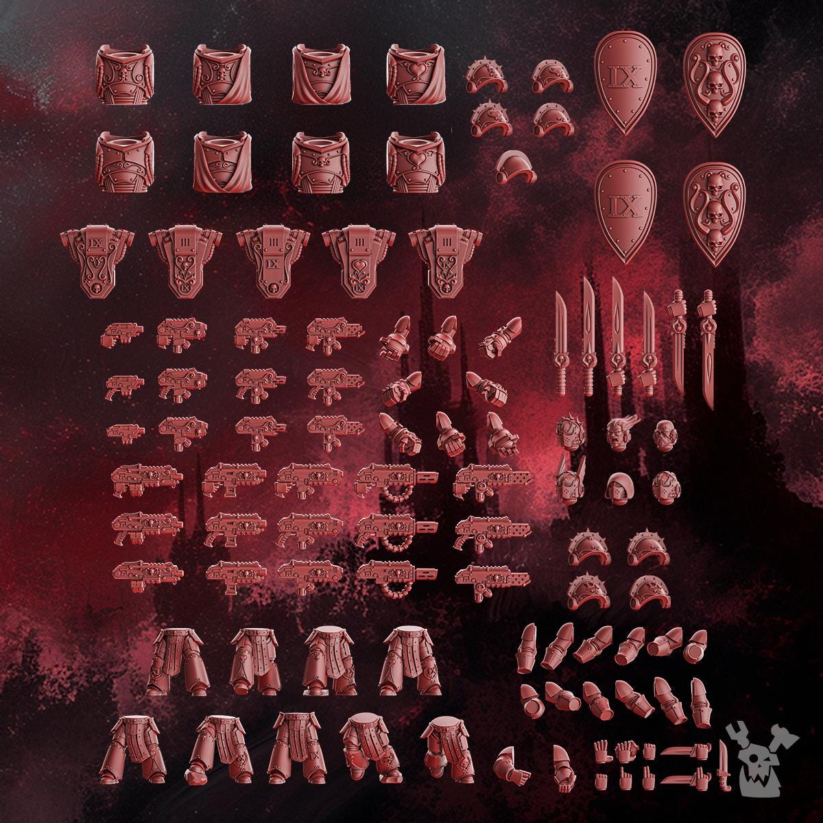 Crimson Wings Tactical Squad Kit by DakkaDakka | 3d Printed Tabletop Wargames Miniature