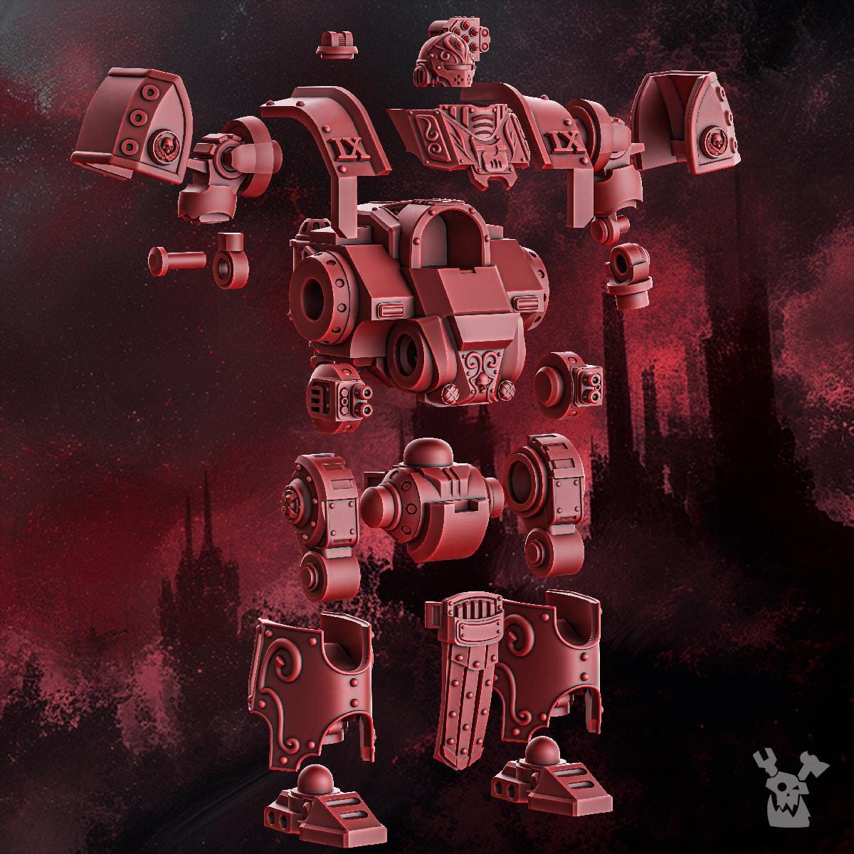 Crimson Wings Heavy Walker by DakkaDakka | 3d Printed Tabletop Wargames Miniature