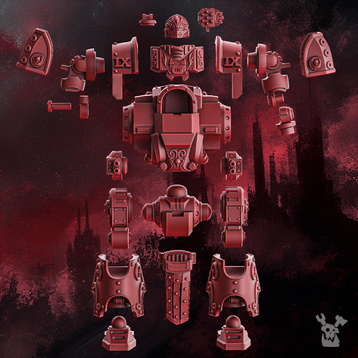 Crimson Wings Heavy Walker by DakkaDakka | 3d Printed Tabletop Wargames Miniature