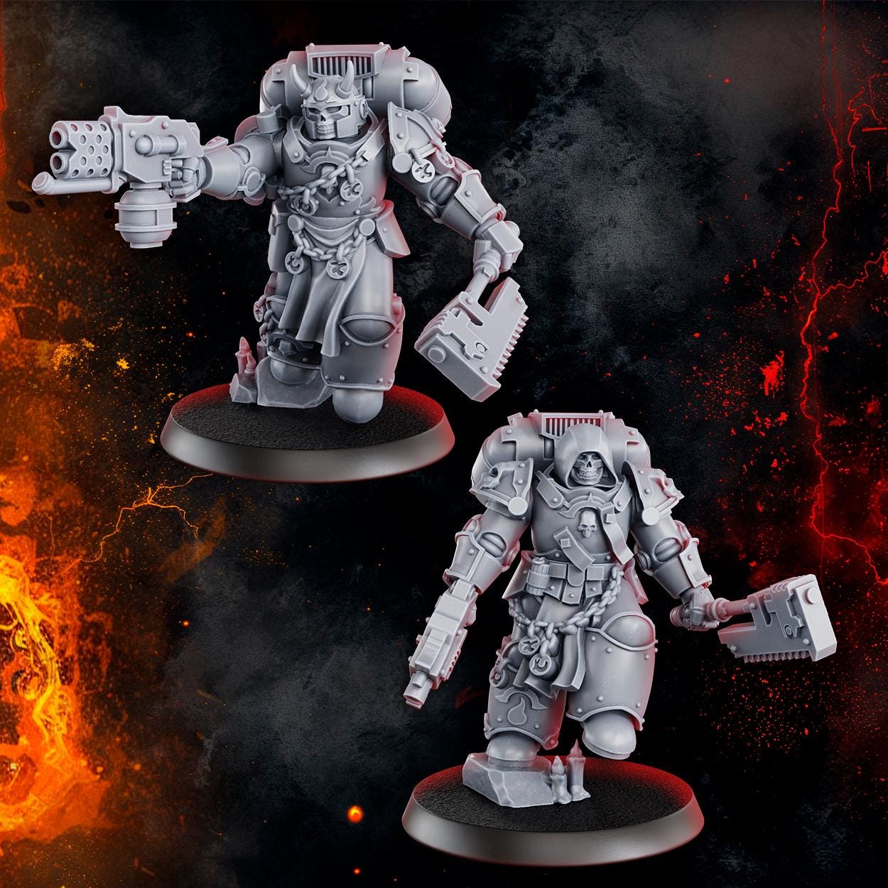 Punisher squad 5 Pre-assembled Models | 3d Printed Tabletop Wargames Miniatures