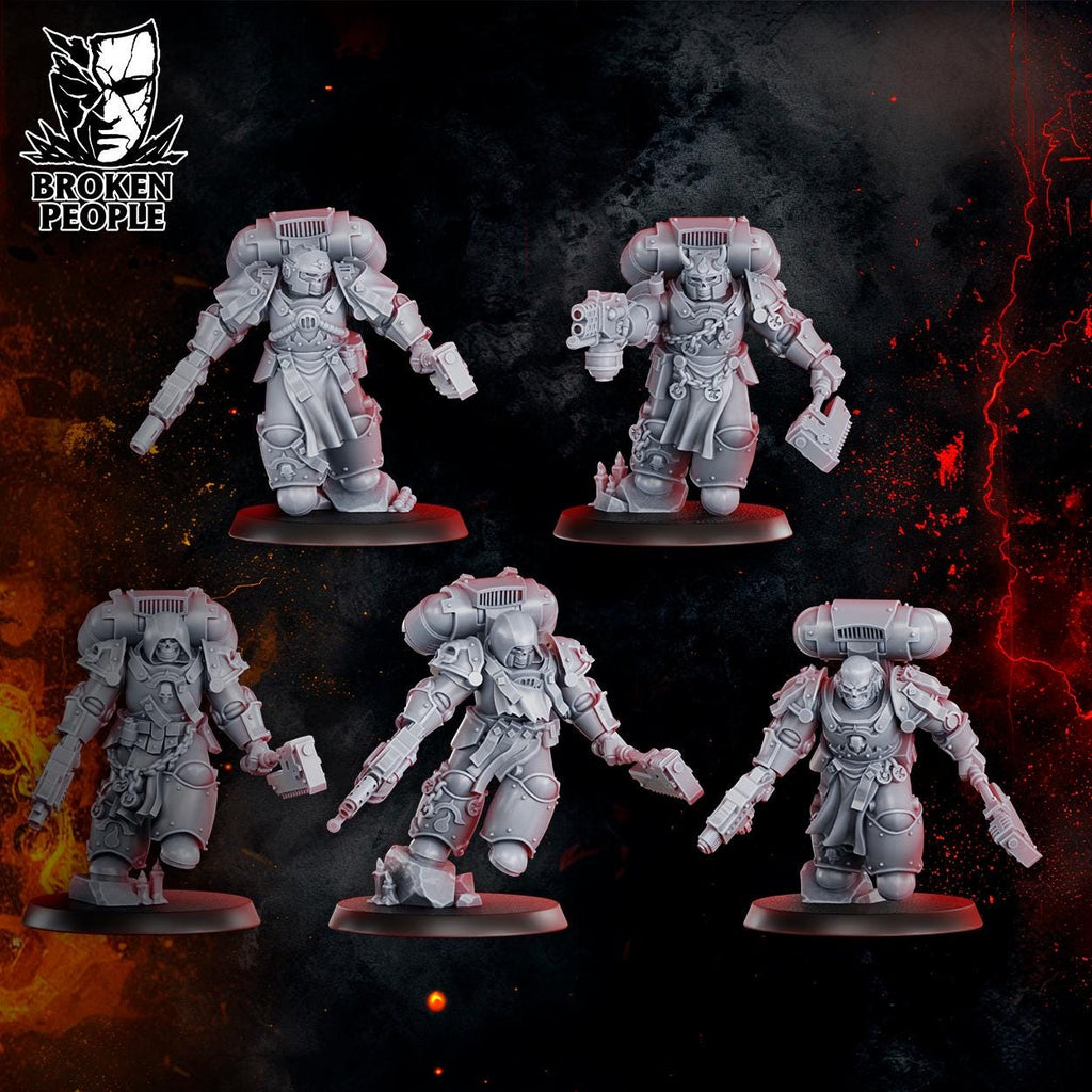Punisher squad 5 Pre-assembled Models | 3d Printed Tabletop Wargames Miniatures