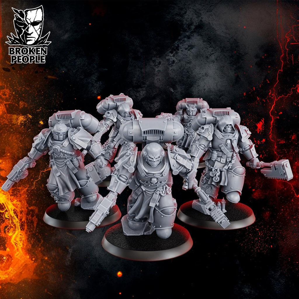 Punisher squad 5 Pre-assembled Models | 3d Printed Tabletop Wargames Miniatures