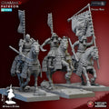 Mounted Samurai Katana & Naginata | Ghamak | 3d Printed Tabletop Wargames Miniatures
